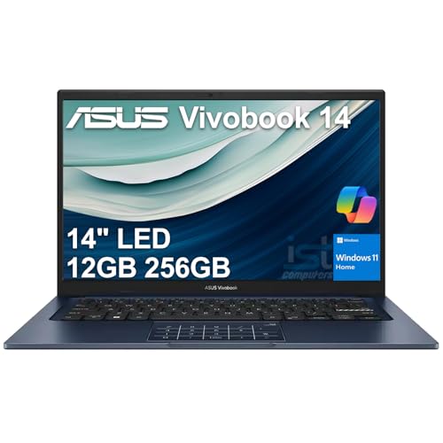 ASUS Vivobook 14 �X�����r�W�l�X�m�[�g�p�\�R��(14�C���` FHD LED�A12GB RAM�A256GB SSD�AIntel 6-Core i3-1315U (> i5-1235U)�w���A����A�e���L�[�A�����[�d�A�V���b�^�[�t���E�F�u�J����