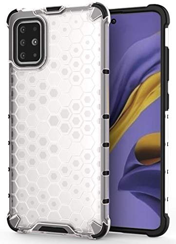 Image of Glasgow | for Samsung Galaxy A51 Honeycomb Dual Layer Hard Back Bumper Case Cover for Samsung Galaxy A51 - Black
