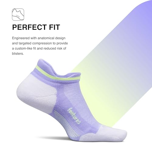 Image of Feetures Elite Max Cushion No Show Tab - Running Socks for Men & Women, Athletic Compression Socks, Moisture Wicking