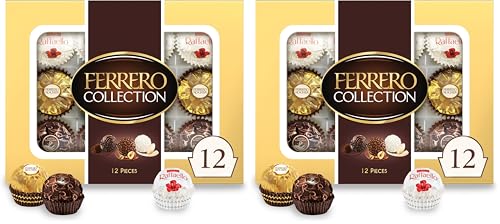 Ferrero Collection Premium Gourmet Assorted Hazelnut Milk Chocolate, Dark Chocolate and Coconut,...