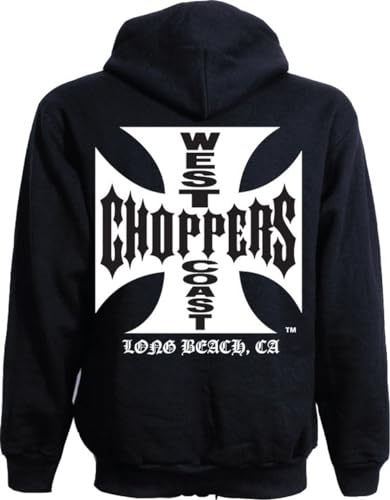Sweat à Capuche Zip West Coast Choppers OG Classic Black Taille L