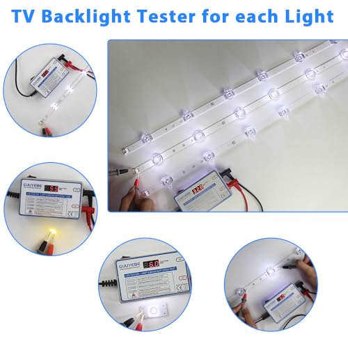 GuuYebe Television Replacement Parts Tools Kit with Heavy Duty Suction Cup and LED Tester and Trim Removal Tool for TV LCD LED Backlight Strip Screen Repair Tool