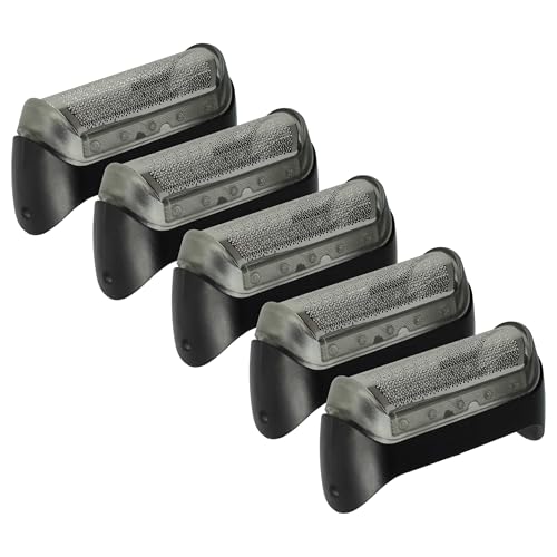 vhbw 5x Lámina de corte compatible con Braun MG5050, CruZer6 Face, CruZer Z40, MG5090 Multigroome afeitadora eléctrica + marco, negro/plata