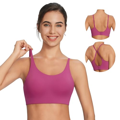Image of baleaf Sweatleaf Adjustable Sports Bras for Women, Padded Racerback Yoga Bra, High Impact Molded Cup Workout Bra