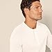 Amazon Essentials Men's Slim-Fit Long-Sleeve Henley Shirt, White, Medium
