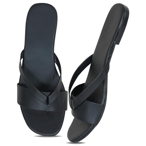 Image of Women's Slippers | Comfortable Flat Chappals for Women with Bow Detail | Stylish Casual Chappals, Trendy Summer Sandals, Comfortable Footwear for Daily Use