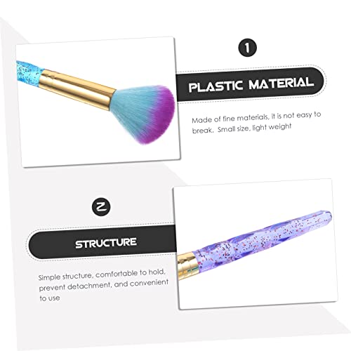 HONMEET 3 Pçs Escova De Limpeza De Unhas Escova De Maquiagem Fundação Escova De Pó De Unhas Escova D