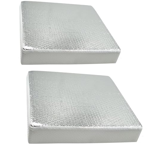 2 Pack RV Vent Insulator RV Skylight Cover with Reflective Surface Universal Camper Skylight Shade for Vent Inside Camper Trailer (2 pack 14 * 14 * 3\")