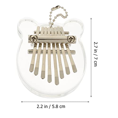 MILISTEN Formato de desenho de Kalimba transparente 8 teclas de piano de polegar