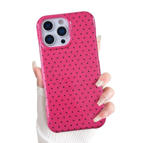 Coque iPhone 17 MagSafe EYZUTAK motif polka dot fuchsia mince en TPU