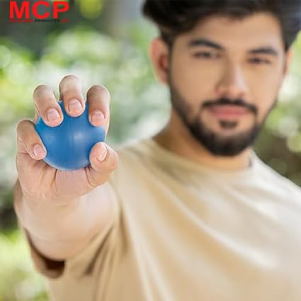 MCP Healthcare Silicon Gel Soft Stress Relief Therapy Ball Relieve Stress with a Blue Stress Ball: Squeeze Away Tension and Anxiety (Blue) MCP Healthcare Silicon Gel Soft Stress Relief Therapy Ball Relieve Stress with a Blue Stress Ball: Squeeze Away Tension and Anxiety (Blue)