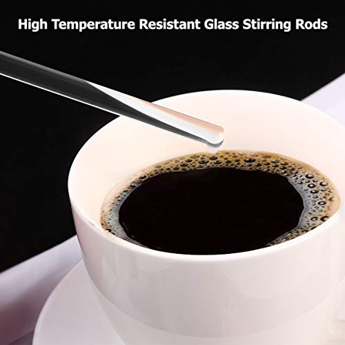Ukcoco 10Pcs Glass Stirring Rod High Temperature Resistant Glass Stir Stick For Stir Hot Cold Beverages Cocktails Drinks Mixtures #TOP5