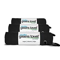 Algopix Similar Product 8 - Greens Towel Black 3 Pack Golf Towel