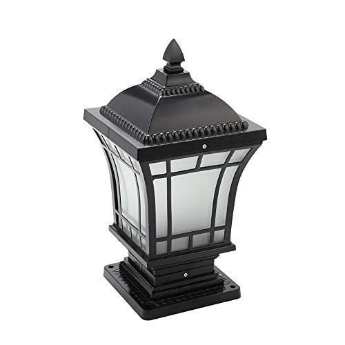 Lampadaire d'extérieur E27 Victoria en verre et aluminium pour jardin de villa