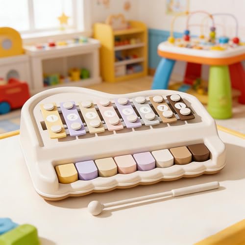 Teclado educativo de 8 teclas multicolor para el desarrollo infantil 3