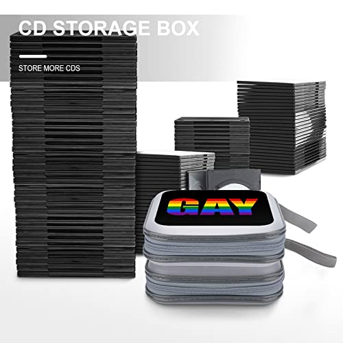 Rainbow Gay Pride Lgbt Cd Case Portable Dvd Disc Storage Box Organizer For Home Car #TOP5