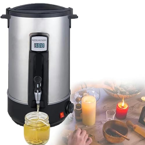 Derretidor de cera eléctrico para fabricación de velas, control de temperatura con boquilla de vertido, ideal para uso comercial o doméstico a pequeña escala, 220 V (opciones de 8 a 35 L)