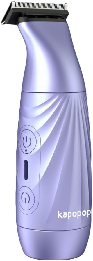 2-in-1 Electric Shaver for Women, Dual Head Bikini Trimmer-Purple