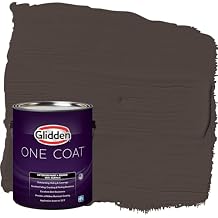 Glidden Exterior Paint + Primer Brown/Dark Granite, One Coat, Semi-Gloss, 1-Gallon