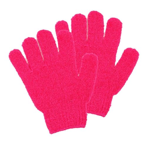 Atthatmmt 1 par de guantes elásticos exfoliantes corporales, gel de ducha, jabón hidratante muerto, spa, suciedad, crema de baño, accesorios de limpieza para la piel, W8D2