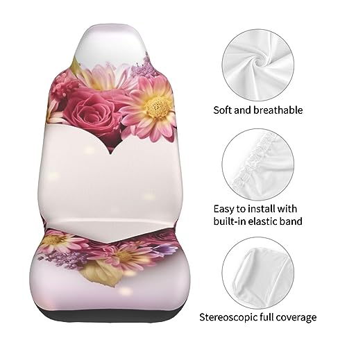 Housse de siège auto anti-tache motif fleurs pour sièges abîmés