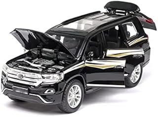 YBSM Diecast Car 1/32 For Toyota For Land-Cruiser Simulation Die Cast Sound And Light Pull Back Alloy Cars Model Boy Toys Gift (Color : Black)