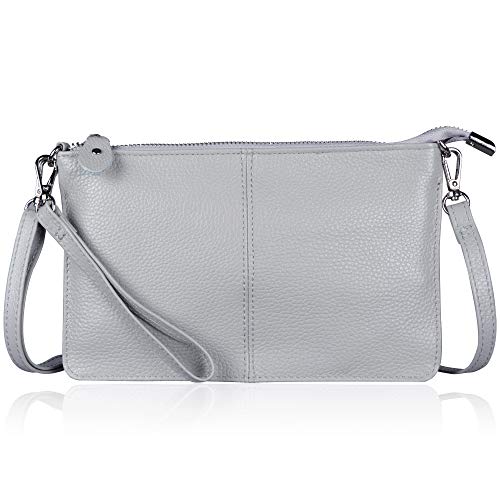 Image of befen Genuine Leather Wristlet Clutch Wallet Purses Small Crossbody Bags for Women with RFID Blocking Card Slots