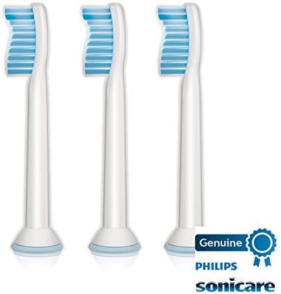 Genuine Philips Sonicare Sensitive replacement toothbrush heads for sensitive teeth, HX6053/64, 3 pk