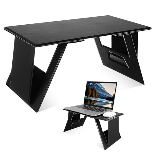 Zerodeko Folding Laptop Table for Bed Portable Lap Desk Non- Design Lightweight and Sturdy Bed Tray for Writing Eating and Working Travel