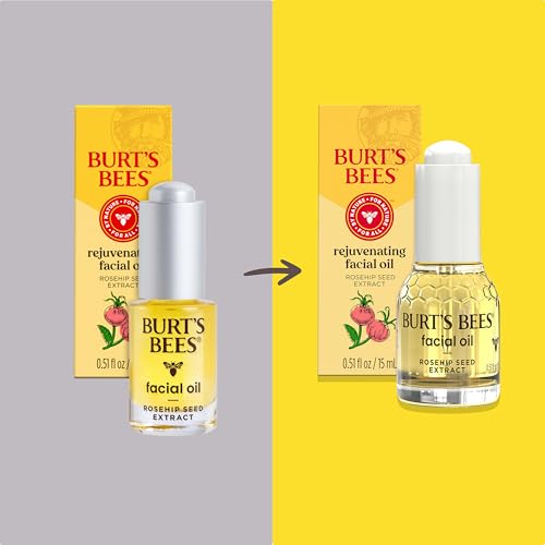 Burt'S Bees I0083891 Stocking Stuffers, Gua Sha Face Oil With Rosehip Seed Extract, Reduces Appearance Of Fine Lines And Wrinkles, Use With Ice Roller & Facial Tools thumb #1