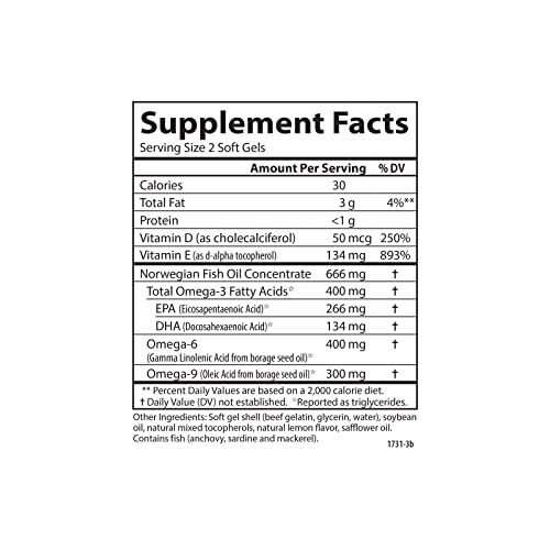 Carlson Omega Complete Gems Omega-3-6-9 Softgels #TOP29
