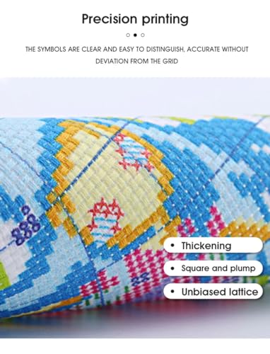 Image of Dooxvey Cross Stitch Kits for Adults Stamped Full Range of Embroidery Starter Kits for Beginners 11CT Printed Cross Stitch Patterns Needlepoint Kits Stamped Crossstitch-Hummingbirds Good 18x18 inch