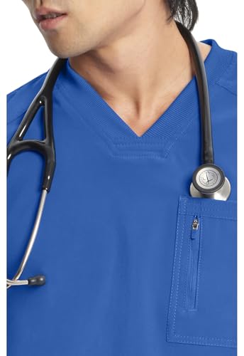 Image of Cherokee Infinity Mens Scrubs Top V-Neck Modern Fit 2 Pocket 360 Stretch