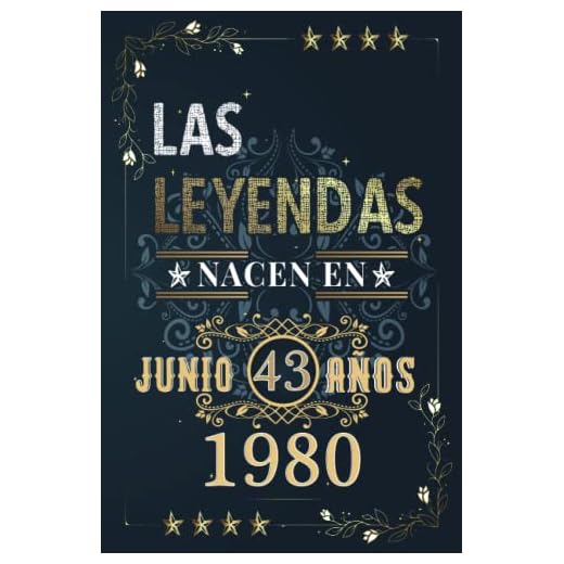 LAS LEYENDAS NACEN EN JUNIO EL AÑO 1980: 43 Aniversario Cuaderno personalizado 43 años regalos Feliz 1980 cumpleaños ideas de regalos