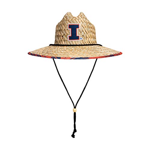 Image of FOCO Men's NCAA College Team Logo Floral Straw Sun Hat