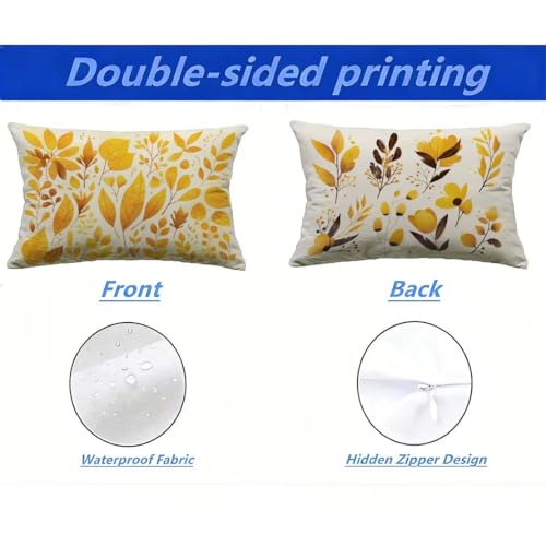 Housse de coussin extérieur 80x100 rectangulaire lot de 2 imperméable - 3