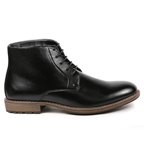Metrocharm MC132 Men's Lace Up Casual Fashion Ankle Chukka Boots (13, Black)