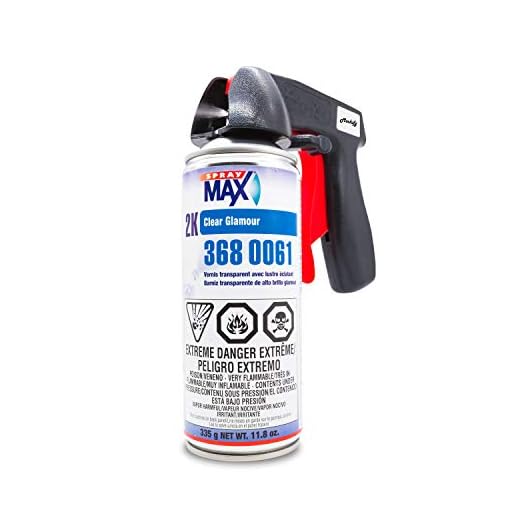 Spraymax 2K Clear Coat Spray Can - High Gloss Clear Coat for Repair and New Paint Jobs - Diverse Applications - Professional Results - Bundled with Moshify Spray Can Trigger