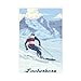 Produktbild QGVBGF Lauberhorn-Ski-Lauberhorn-Renndruck, Leinwandposter, Wandkunst, Dekordruck, Bild Gemälde für Wohnzimmer, Schlafzimmer, Dekoration, 30 x 45 cm