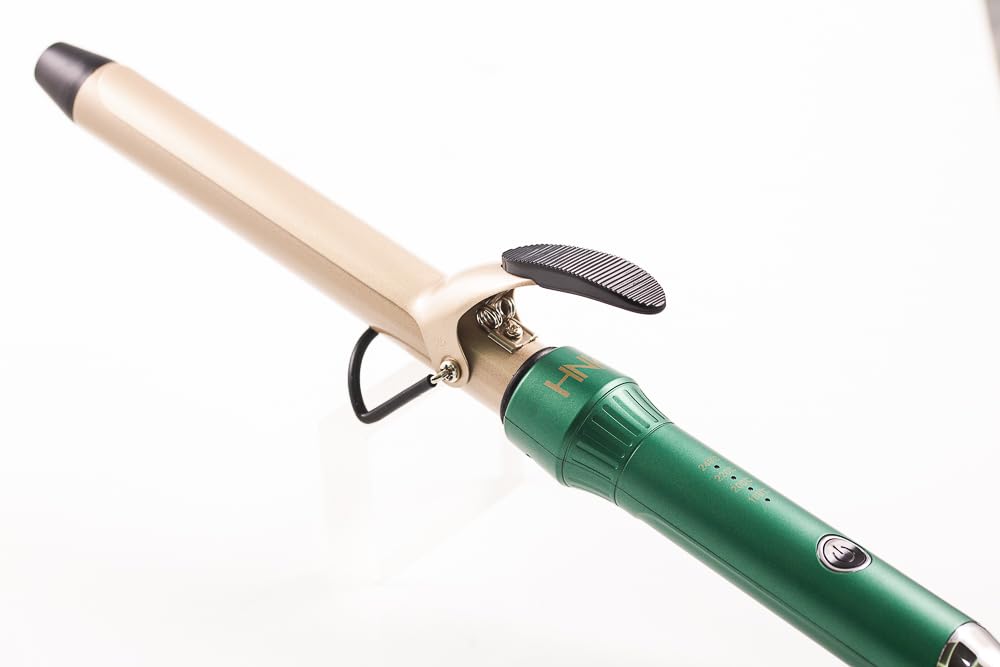 HNK Professional Green EMERALD 25MM Hair Curler with Digital Temperature Control – Fast 15 Sec Heat Up | Instant Heat Recovery | Soft Touch Grip | 3m Swivel Cord | Available in 8 Barrel Sizes (9mm–32mm)