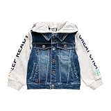 Chaqueta Niño – Cazadora bebe niño – Felpa denim - Primavera - Verano - Ropa de Regalo para bebe niños – Para niños de 12 meses a 4 años (18 meses, Azul)