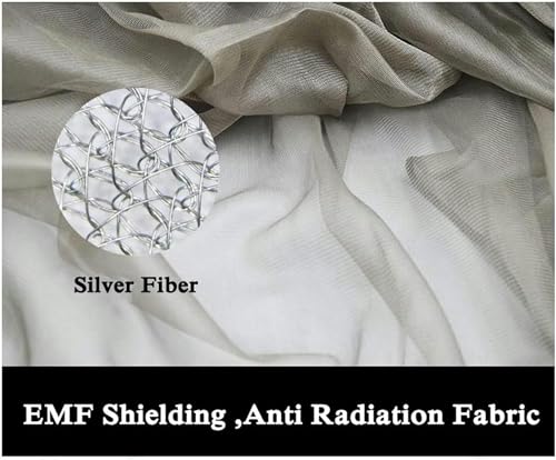 Tissu Faraday anti-ondes en maille d'argent conducteur de 1,5x2m pour blindage RFID et lit