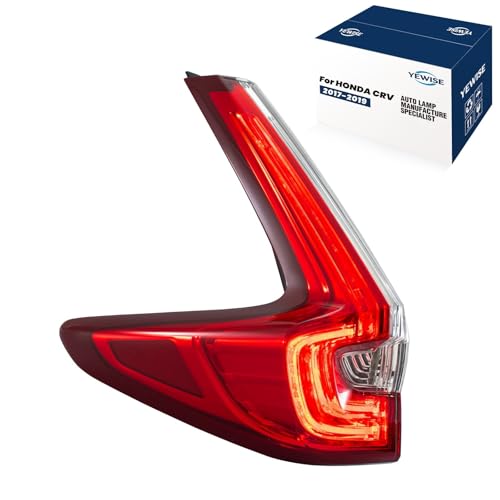 YEWISE LED Tail Light Assembly Replacement Fit For Honda CRV 2017 2018 2019 Left Driver Side LED Taillight Assembly Brake Lamp For 2017 2018 2019 Honda C-RV Replaces #HO2804113 33550-TLA-A01