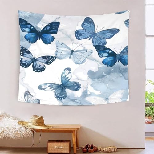 Tapisserie de chambre papillons 3D tissu 180x230