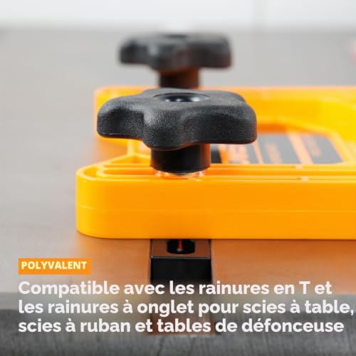 POWERTEC Lot de 2 planches de plumes tandem universelles pour scie de table, table de toupie, clôture et scie à ruban, outils et accessoires pour le travail du bois pour réduire le rebond et augmenter – vue 3