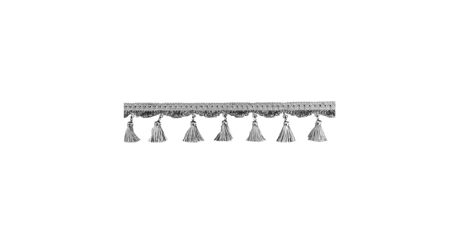 Garnitures pour Rideaux, Rideau Frange Garniture perlée Gland Dentelle 4 Pouces Multicolore 3M ou 6M Rouleau(Gray,3Meter)