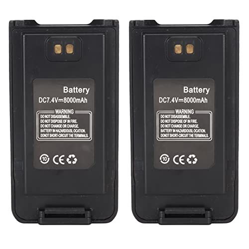 Batería de Iones de Litio de 7,4 V y 8000 MAh de Repuesto para BAOFENG UV 9R, UV 9R Plus Series Walkie Talkies