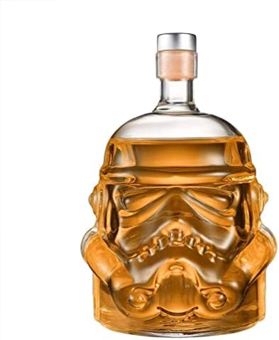 Whiskey Decanter Whiskey Carafe Decanter Transparent Creative Whiskey Glasses bottle Stormtrooper Bottle Decanter Whiskey Carafe for Wine, Liquor, Scotch, Bourbon, Brandy - 750ML