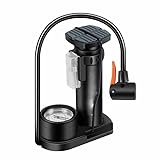自転車 空気入れ 仏式/英式/米式バルブ対応【160PSI/11Bar】 くうきいれ 自転車 足踏み式 携帯ポンプ ロードバイク くうき空気入れ 空気入れ コンパクト 小型 軽量 非電動 フレンチバルブ 、電動車、自転車、バイク、ボール、球、針、浮き輪用 日本語取扱説明書付き
