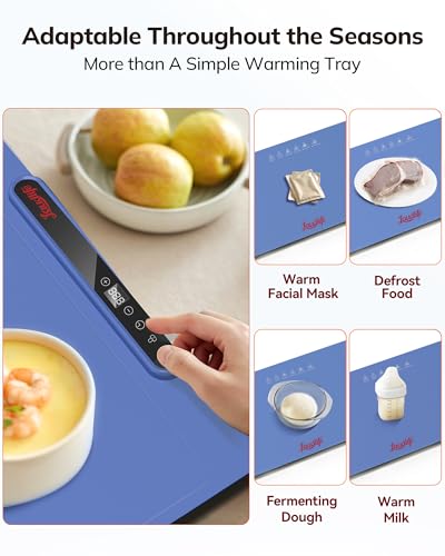 Laudlife Electric Warming Mat for Food Roll Up Silicone Heating Pad with 7 Adjustable - image 5